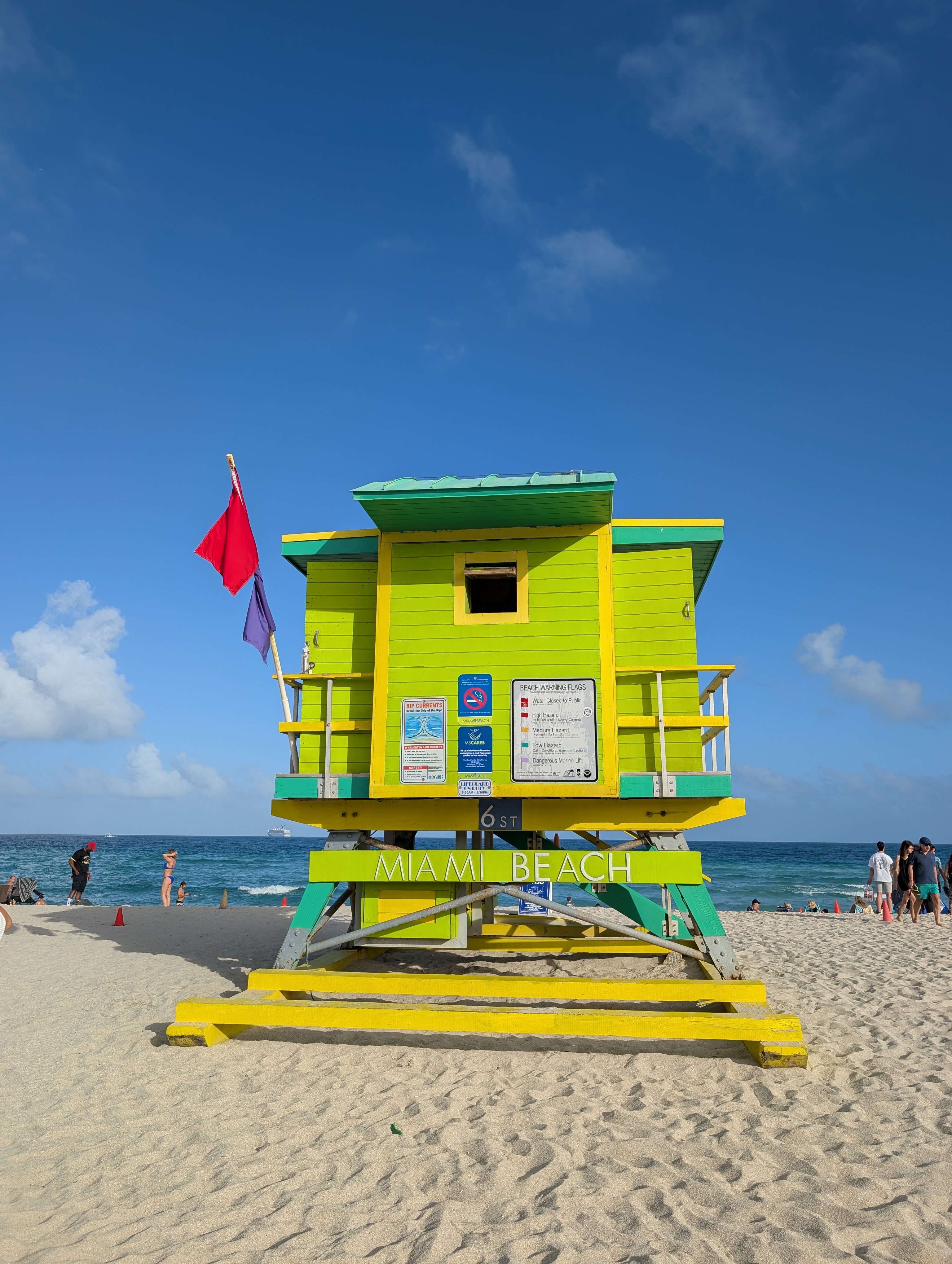 colorful lifeguard tower